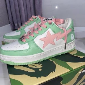 A Bathing Ape Sta pastel green color way